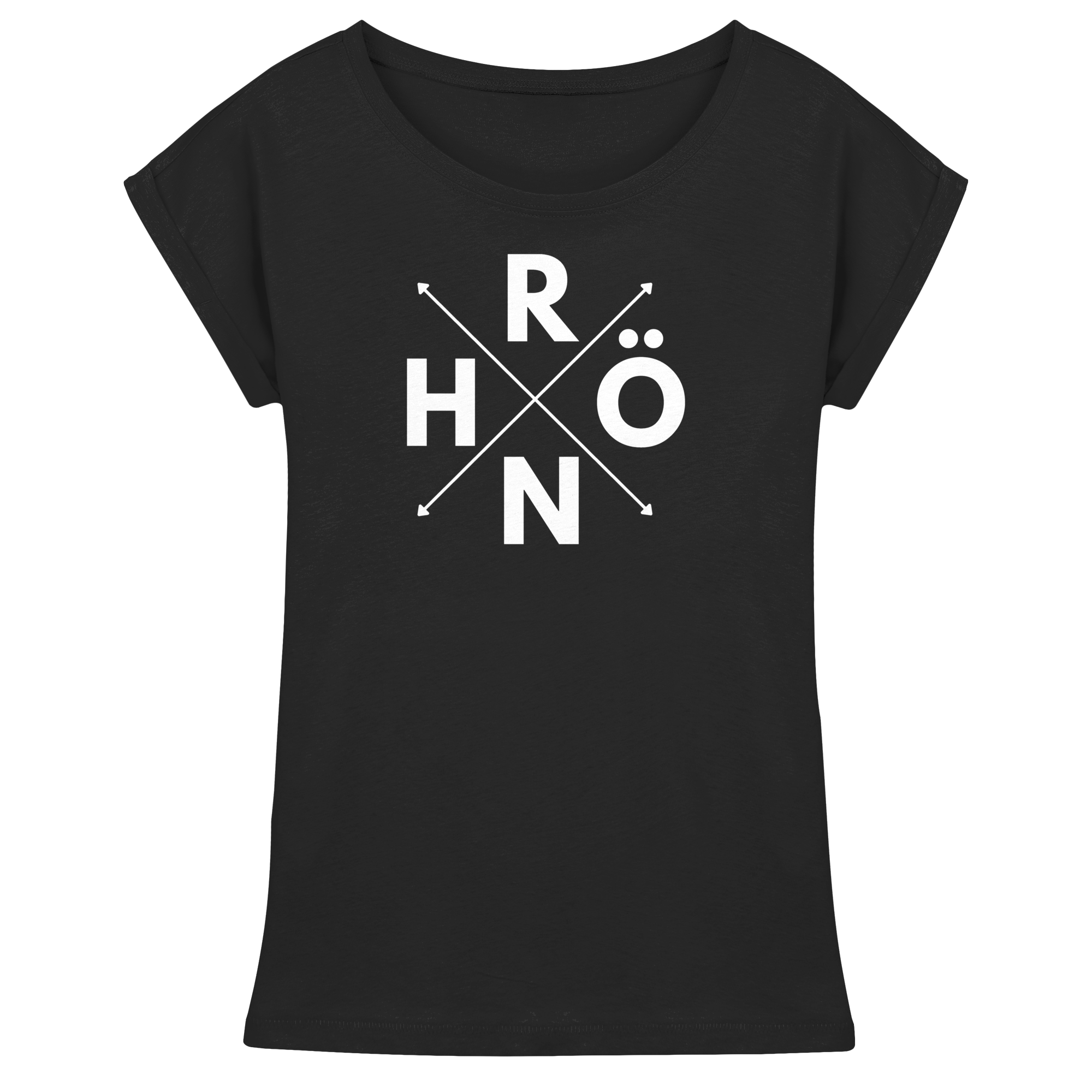 RHÖN im KREUZ - Womens Extended Shoulder T-Shirt